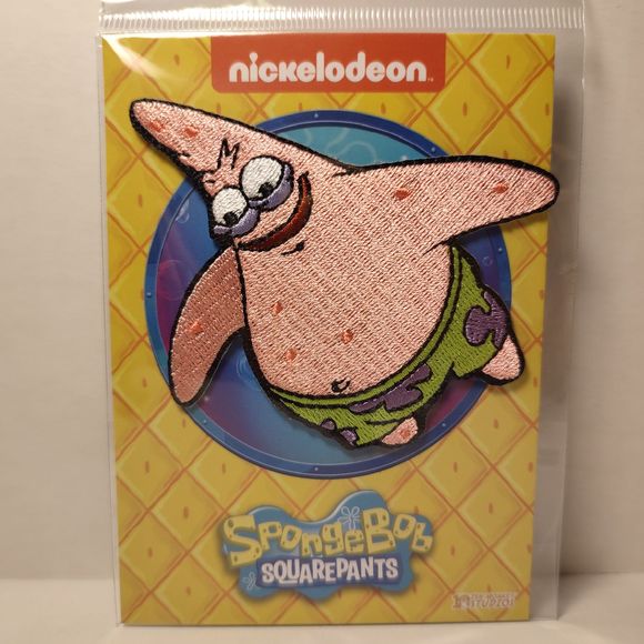 Spongebob Squarepants Patrick Star Iron On Patch Official Cartoon Collectible - Picture 1 of 2